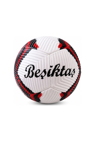 Beşiktaş Lisanslı Futbol Topu No:5 Dikişli Taraftar Topu Antrenman Ve Maç Topu Beyaz