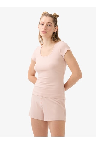 Kadın T-shirt 51921 - Pudra Pudra