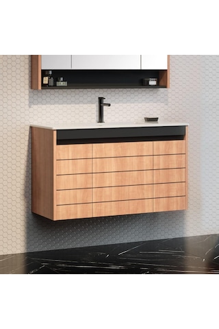 Orka Ricato 100 Cm Morgana Kiraz Banyo Dolabı Takımı, Boy Dolabı Çok Renkli