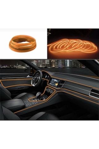 Araç Içi Neon Şerit Led 3 Metre Turuncu  (Torpido Ledi)  (527438845)