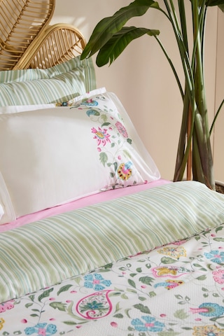 Karaca Home Elara %100 Pamuk Çift Kişilik Nevresim Pike Takımı Pembe Pembe