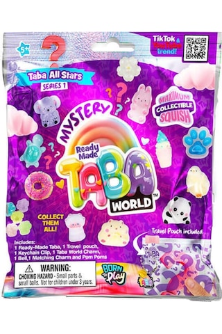 Taba Squishi Mystery Taba World Series 1 Sürpriz Mini Squishy Kokulu Set + Çanta Süsü & Anahtarlık Hayvanlar