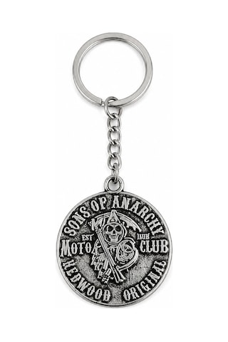 Sons Of Anarchy Temalı Metal Anahtarlık Vintage Motosiklet Kulübü Aksesuarı