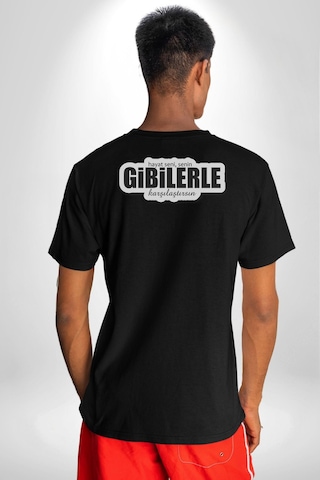Hayat Seni, Senin Gibilerle Karşılaştırsın Yazılı Pamuklu Unisex Oversize Sırt Dijital Baskılı Siyah T-shirt Siyah