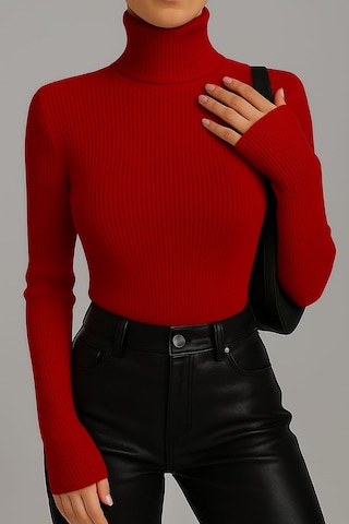 Catspy Unisex Premium Pamuklu Balıkçı Yaka Kaşkorse Şardonlu Slimfit Boğazlı Kazak Kırmızı Catspy Unisex Premium Pamuklu Balıkçı Yaka Kaşkorse Şardonlu Slimfit Boğazlı Kazak Kırmızı