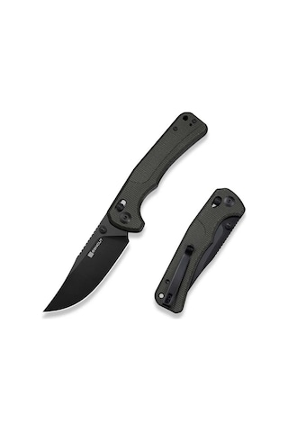 Sencut Slybolt Dark Green Canvas Micarta Handle Black 9cr18mov Blade Kamp Çakı Yeşil