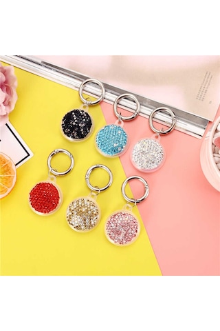 Zore Airtag 03 Uyumlu Silikon Anahtarlık-rose Gold