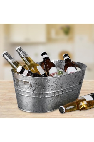 Dolıty Taşıma Kolları Ile Galvanizli Küvet Buz Kovası Tutucu Arjantin