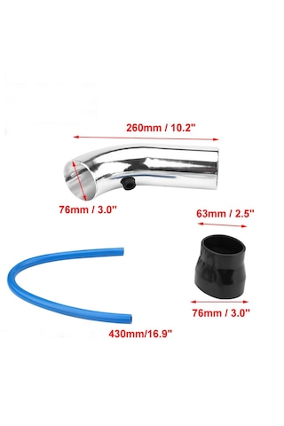 Açık Hava Filtre Borusu Gri 26cm