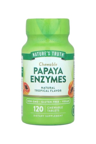 Chewable Papaya Enzymes, Natural Tropical, 120 Chewable Tablets