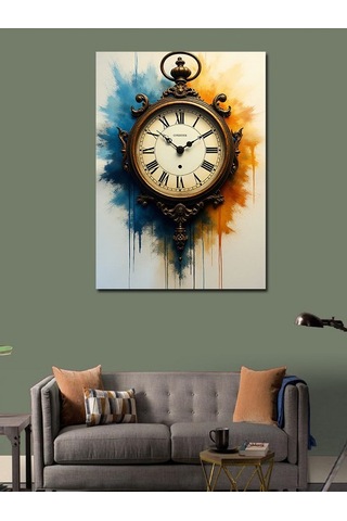 Kanvas Tablo Eski Tarz Cep Saati 70cmx100cm