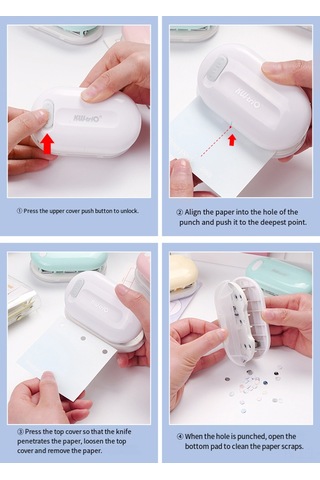 Aubyhe 99a3 3 Delikli Delici - 28.5mm Aralık, 5 Yaprak 80g Kapasitesi, 7mm Giriş Derinliği, Ölçü Skalalı Abs-demir, El Defteri Ve El İşleri İçin Yeşil Yeşil