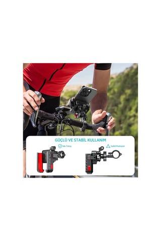 Ceylan Adam Gidon Bağlantılı 360 Derece Ayarlanabilir 3.5 -7.2 Uyumlu Motosiklet Bisiklet Telefon