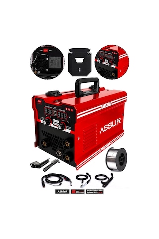 500 Amper 3'ü 1 Arada Gazsız Gazaltı Mıg/mma/tıg Lift İnverter Kaynak Makinesi 220v Dijital Ekranlı-3196