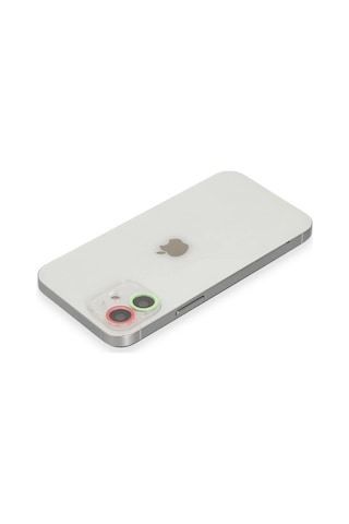 Apple Uyumlu,  iPhone 11 Renkli Kamera Lens Koruma Cam - Yeşil-pembe