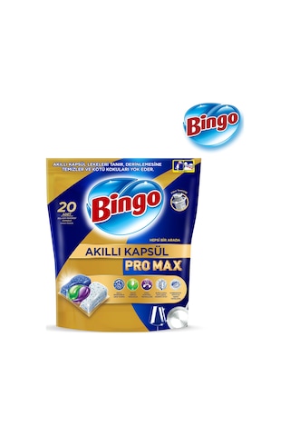Bingo Akıllı Kapsül Pro Max Bulaşık Makinesi Deterjanı 20 Tablet