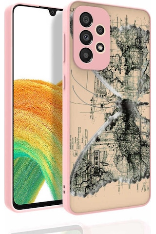 Galaxy A33 5g Kılıf Desenli Kamera Korumalı Parlak Zore Nora Kapak NO4