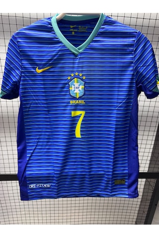 Brezilya Vini Jr. 7 Futbol Forması Mavi Çok Renkli
