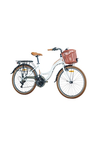 Geroni - Moma Urban - 28 City Bike - 21 Speed - V-brake - White-brown Beyaz