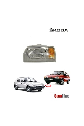 Skoda Favorit Uyumlu Forman Sol Ön Far 1989-1990-1991-1992-1993-1995 Modeller İçindir