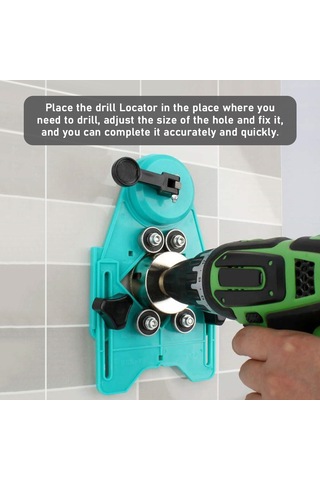 Vkemall Cam Ve Seramik Fırçalar İçin Delme Konumlandırıcı, Kaymayı Önleyen Sabitleyici Aracı, Mavi