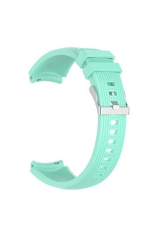Samsung Galaxy Uyumlu Watch 46mm 22mm Krd-18 Silikon Kordon - Gümüş