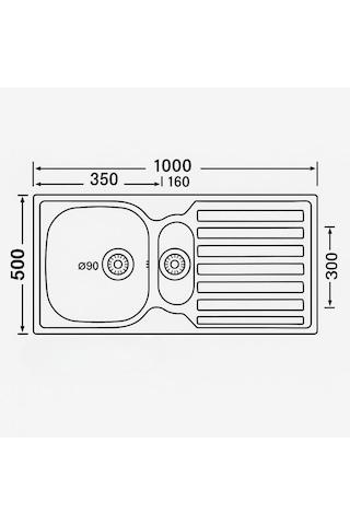 Livinox Dorian 15 1,5 Gözlü 100x50 Sağ Mikro Keten Paslanmaz Çelik Mutfak Eviyesi Inox