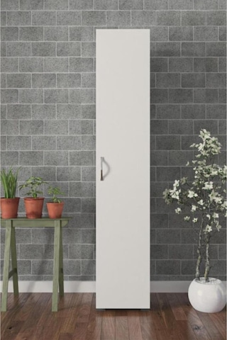 Tek Kapak 5 Raflı Banyo Dolabı Beyaz
