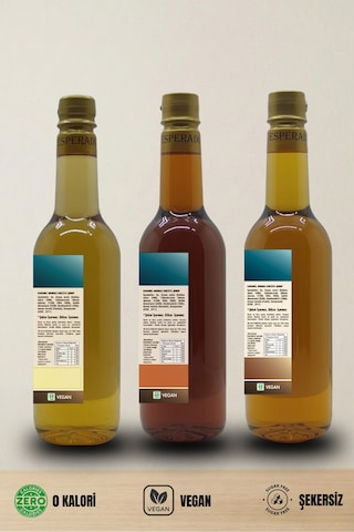 Şekersiz Sugar Free Vanilya Karamel Fındık Aromalı Kahve Şurubu 750 Mlx3 Adet Diğer
