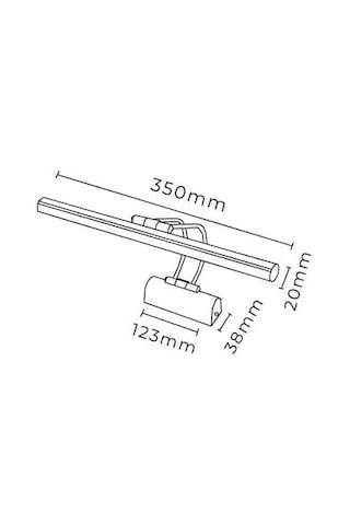 Krom Kasa Gün Işığı Resim,tablo,ayna Üstü Banyo 35cm Ledli Aplik 6w 3200k Beyaz