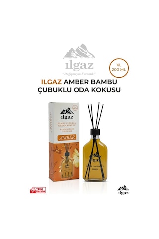 Ilgaz Amber Bambu Çubuklu Oda Kokusu 200 Ml Xl Red Diffuser 12'li Paket Diğer