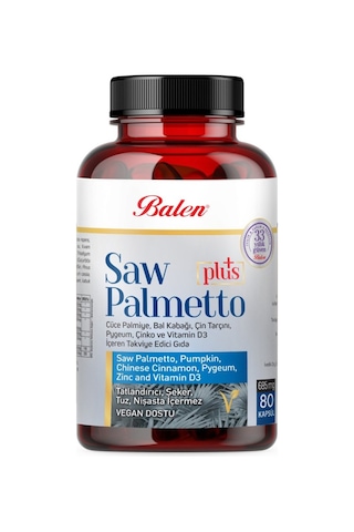 Balen Saw Palmetto Plus Cüce Palm.çin.vit D3 Kapsül 685 Mg 80 Kapsül X 2 Adet