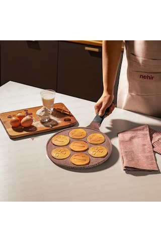 Nehir Rose Gold Alüminyum Döküm 27 Cm Krep Tavası