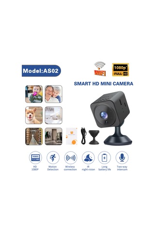 Mufunye Ev Güvenliği Kamera, Kablosuz Wifi, Hd Gece Görüşü, Sesli Konuşma, Yeni Küçük Kare Dijital Kameralar Diğer