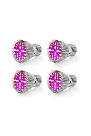 İç Mekan Bitkileri, Organik Hidroponik Ve Sera A+ İçin Tam Spektrumlu, Yetiştirme Işığına Sahip 4'lü E27 10w Led Ampul