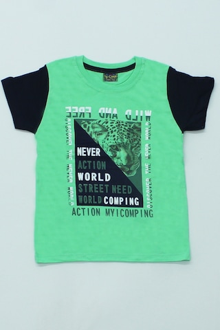 Hçm Erkek Çocuk Tshirt Baskılı A30 AÇIK YEŞİL Açık Yeşil