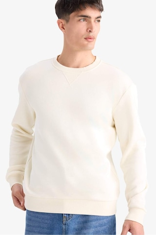 Defacto Regular Fit Bisiklet Yaka Basic Düz Kalın Sweatshirt T3777az25auer140 Ekru