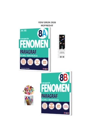 Fenomen 8. Sınıf A-b Paragraf Soru Bankası 2kitap 2026 Müfredat Uzay A.+kalem B Yeni