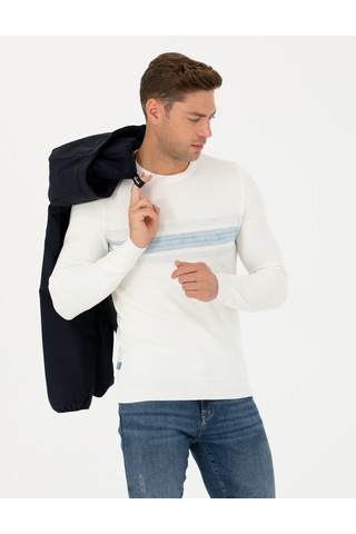 Pierre Cardin Erkek Ekru Triko Kazak 50278095-vr019 Ekru