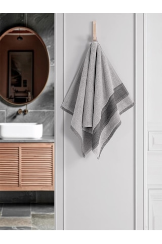 %100 Cotton Saç Havlusu Maura 50x90 Cm Açık Gri