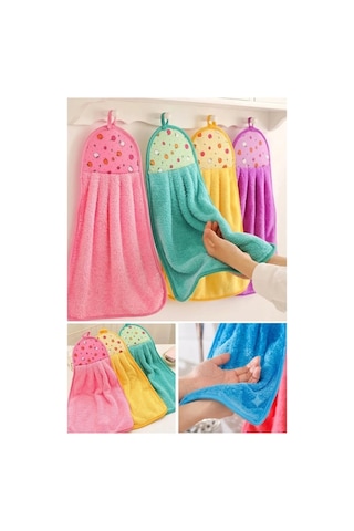 Mucit Home Süper Emici Mutfak Havlusu Kurutma Havlusu Asma Model Pembe