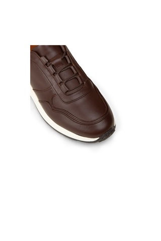 Deery Erkek Kahverengi Hakiki Deri Sneaker Ayakkabı - E8210mkhve01