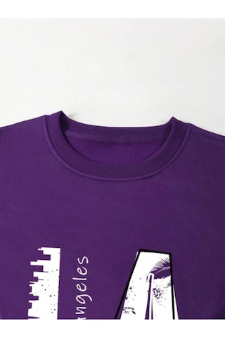 Altamira Erkek La Baskı Bisiklet Yaka Sweatshirt 001