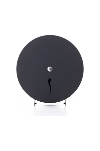 ARGESAN-Paslanmaz Çelik Jumbo Tuvalet Kağıtlığı MINI Q22 cm-SİYAH