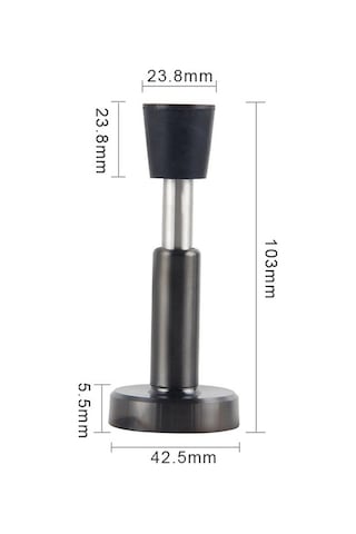 Pazly 2 Adet Yapışkanlı Kapı Durdurucu - Paslanmaz Çelik & Kauçuk Uçlu, Hidrolik Şok Emici Teknolojili, Küçük Boyutlu