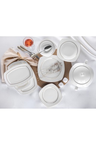 Taç Astoria Petunia 55 Parça Porselen Yemek Takımı