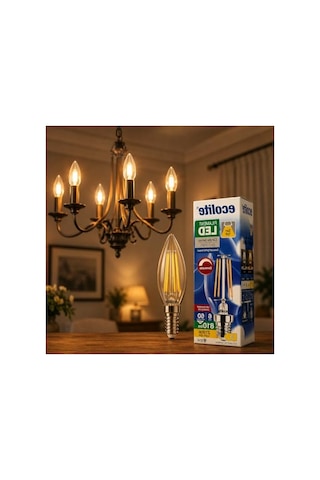 Dim Edilebilir 6w E14 Filament Led Mum Ampul, Vintage Tasarım