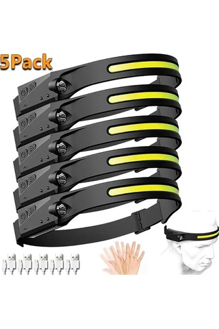 Liangmei Sensör Far Led Kafa El Feneri Şarj Edilebilir Far Kafa