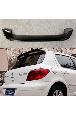Peugeot 307 Spoiler, Abs Plastik Piano Black Parlak Siyah Spoyler