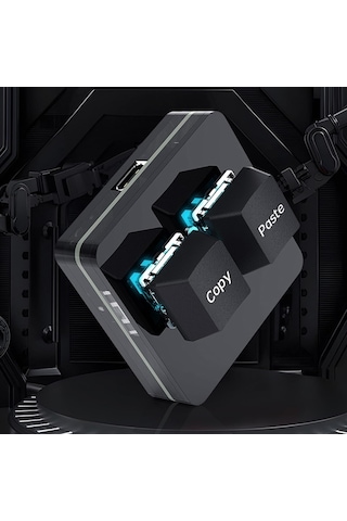 Plentiful 2 Tuşlu Makro Mekanik Klavye Programlanabilir Oyun-muhasebe-copy-paste Tuş Usb Renkli Işık Siyah